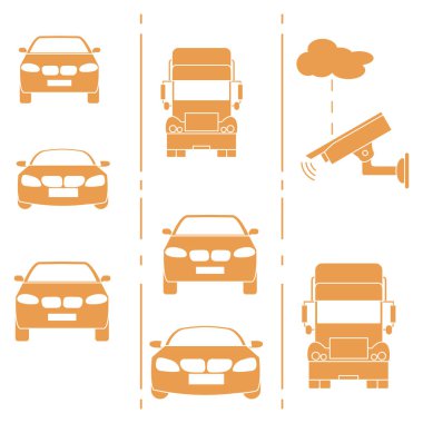Güvenlik kamerası ve trafik. Suçlar ve sürüş güvenliği sağlanması.