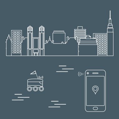 Şehrin bir robot ile teslim. Hızlı ve uygun nakliye. Ücretsiz teslimat.