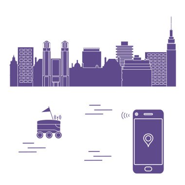 Şehrin bir robot ile teslim. Hızlı ve uygun nakliye. Ücretsiz teslimat.