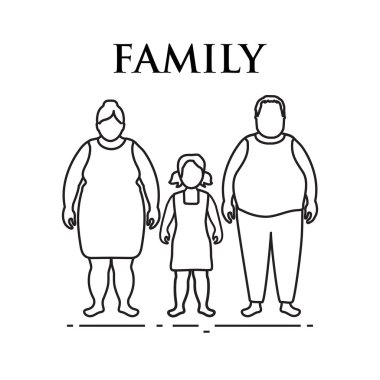 Aile. Anne, baba ve kızı. Bir çocukla Çift.