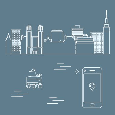 Şehrin bir robot ile teslim. Hızlı ve uygun nakliye. Ücretsiz teslimat.