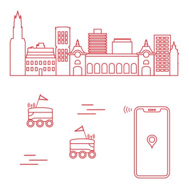 Şehrin bir robot ile teslim. Hızlı ve uygun nakliye. Ücretsiz teslimat.