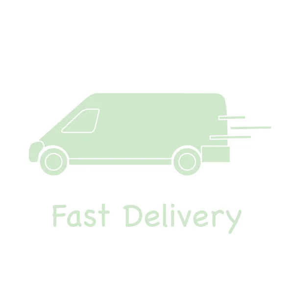 Delivery Truck Fast Convenient Shipping Free Delivery — Stock Vector