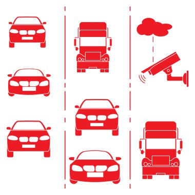 Güvenlik kamerası ve trafik. Suçlar ve sürüş güvenliği sağlanması.