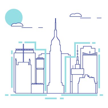 Bina ve gökdelenler. Şehir Manzaralı. Mimarisi. Seyahat ve eğlence.