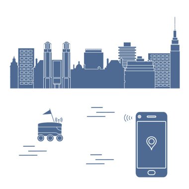 Şehrin bir robot ile teslim. Hızlı ve uygun nakliye. Ücretsiz teslimat.