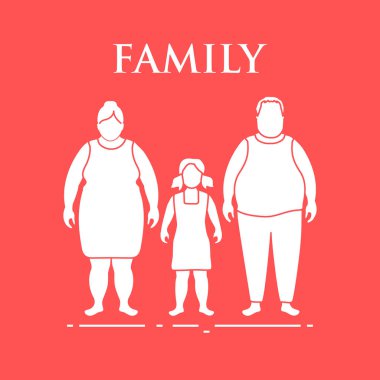 Aile. Anne, baba ve kızı. Bir çocukla Çift.