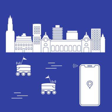 Şehrin bir robot ile teslim. Hızlı ve uygun nakliye. Ücretsiz teslimat.