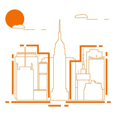 Bina ve gökdelenler. Şehir Manzaralı. Mimarisi. Seyahat ve eğlence.