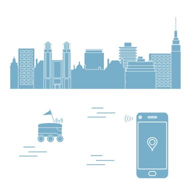 Şehrin bir robot ile teslim. Hızlı ve uygun nakliye. Ücretsiz teslimat.