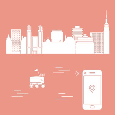 Şehrin bir robot ile teslim. Hızlı ve uygun nakliye. Ücretsiz teslimat.