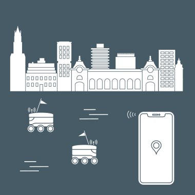 Şehrin bir robot ile teslim. Hızlı ve uygun nakliye. Ücretsiz teslimat.