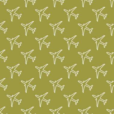 Uçaklar ile Seamless modeli. Tasarım poster ya da baskı için.