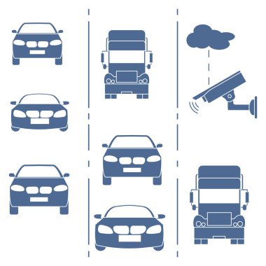 Güvenlik kamerası ve trafik. Suçlar ve sürüş güvenliği sağlanması.