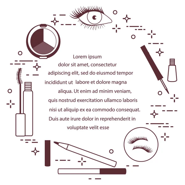 Göz makyajı. Dekoratif kozmetik. Glamour moda moda stil.