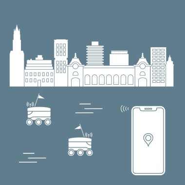 Şehrin bir robot ile teslim. Hızlı ve uygun nakliye. Ücretsiz teslimat.