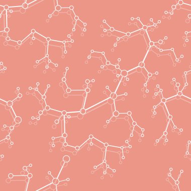 Moleküller ve iletişim yapıları ile Seamless modeli. Bilimsel kavram. Tıp, kimya, Fen arka plan.