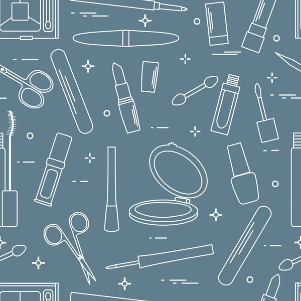 Seamless modeli Dekoratif kozmetik, tırnak bakımı için aksesuarlar. Glamour moda moda stil.