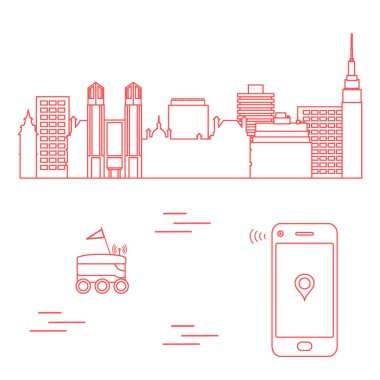 Şehrin bir robot ile teslim. Hızlı ve uygun nakliye. Ücretsiz teslimat.