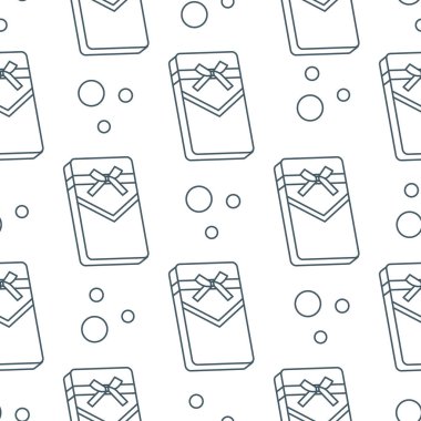 Hediye kutuları ile Seamless modeli sargılı şerit ve yay ile.