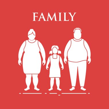 Aile. Anne, baba ve kızı. Bir çocukla Çift.