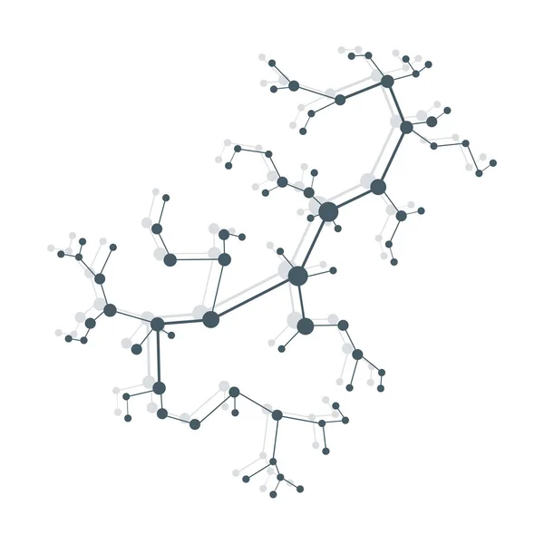 分子结构和通信 科学的概念 — 图库矢量图片