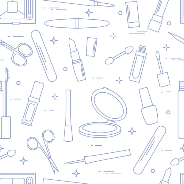 Seamless modeli Dekoratif kozmetik, tırnak bakımı için aksesuarlar. Glamour moda moda stil.