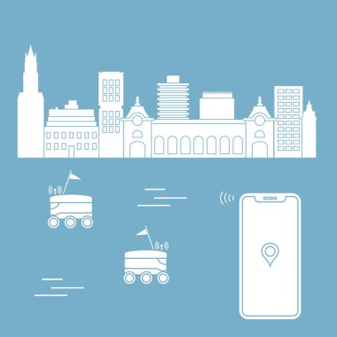 Şehrin bir robot ile teslim. Hızlı ve uygun nakliye. Ücretsiz teslimat.