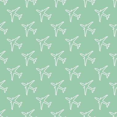 Uçaklar ile Seamless modeli. Tasarım poster ya da baskı için.