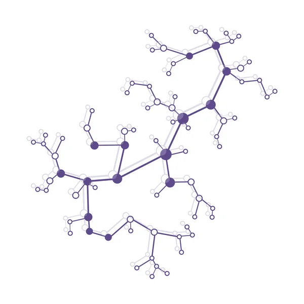 Structure Molécule Communication Concept Scientifique Médecine Chimie Science — Image vectorielle