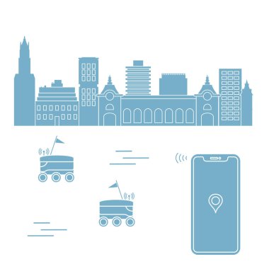 Şehrin bir robot ile teslim. Hızlı ve uygun nakliye. Ücretsiz teslimat.