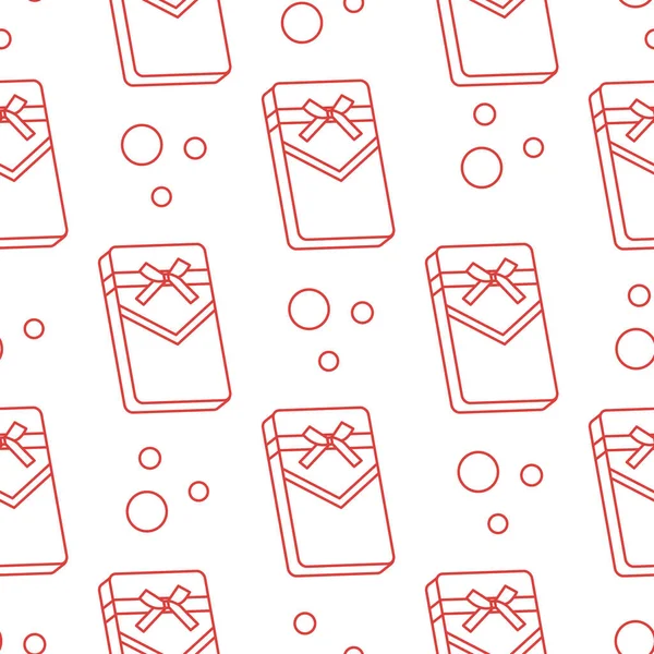 Hediye kutuları ile Seamless modeli sargılı şerit ve yay ile.