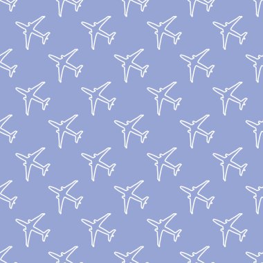 Uçaklar ile Seamless modeli. Tasarım poster ya da baskı için.