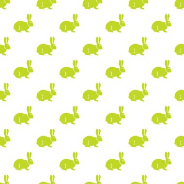 Sorunsuz tavşan deseni. Paskalya tatili. Komik tavşan