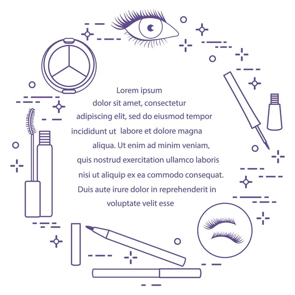 Göz makyajı. Dekoratif kozmetik. Glamour moda moda stil.