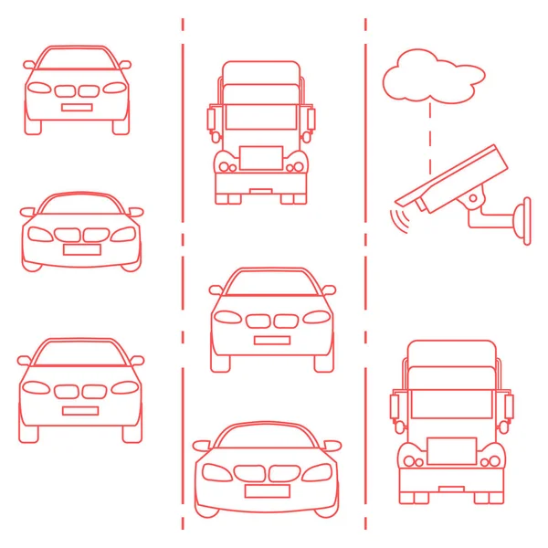 Güvenlik kamerası ve trafik. Suçlar ve sürüş güvenliği sağlanması.