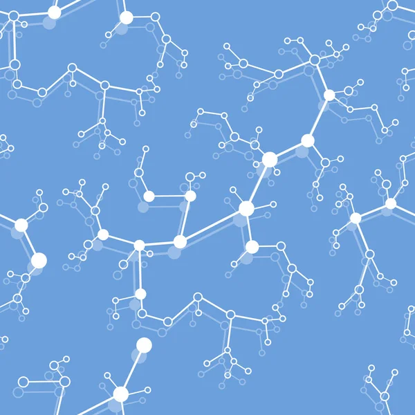 Padrão Sem Costura Com Estruturas Moléculas Comunicação Conceito Científico Medicina —  Vetores de Stock