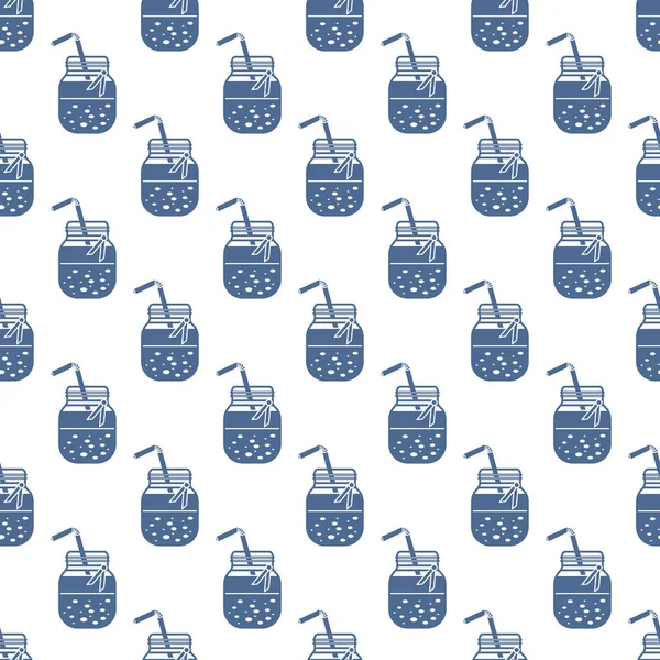 Güler yüzlü kavanoz ve tüpler ile Seamless modeli. Sağlıklı beslenme alışkanlıkları. Kolay pişirme işlemi.