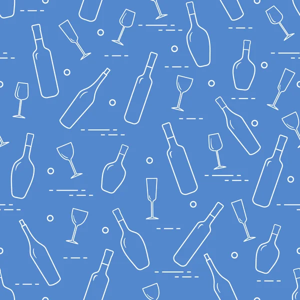 Dikişsiz desen şarap bardakları ve şarap şişeleri. Şarap yapma. Tatmak. Sommelier.