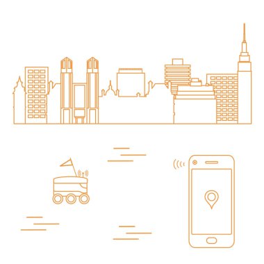 Şehrin bir robot ile teslim. Hızlı ve uygun nakliye. Ücretsiz teslimat.