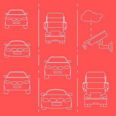 Güvenlik kamerası ve trafik. Suçlar ve sürüş güvenliği sağlanması.