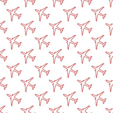 Uçaklar ile Seamless modeli. Tasarım poster ya da baskı için.