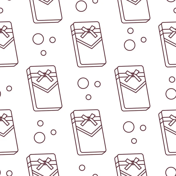 Hediye kutuları ile Seamless modeli sargılı şerit ve yay ile.