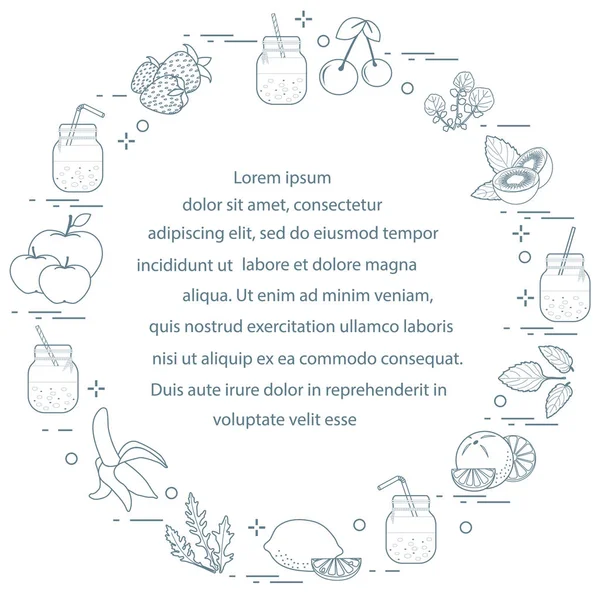 Smoothies ve güler yüzlü yapmak için malzemeler ile jar. Sağlıklı beslenme alışkanlıkları. Kolay pişirme işlemi.