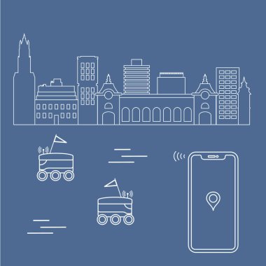 Şehrin bir robot ile teslim. Hızlı ve uygun nakliye. Ücretsiz teslimat.