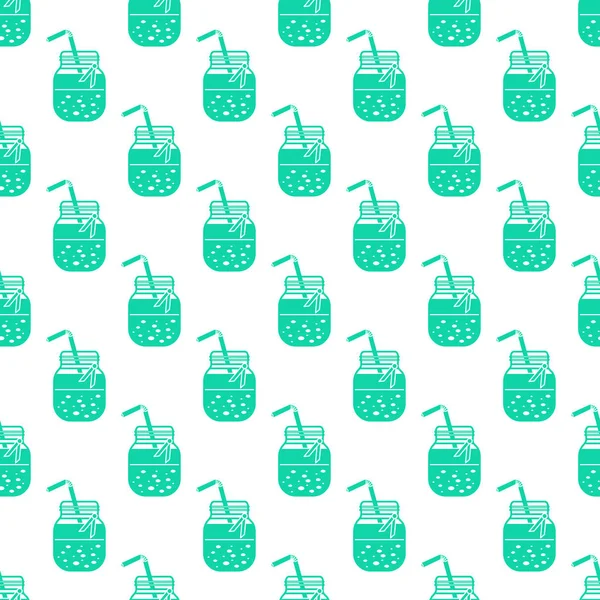 Güler yüzlü kavanoz ve tüpler ile Seamless modeli. Sağlıklı beslenme alışkanlıkları. Kolay pişirme işlemi.