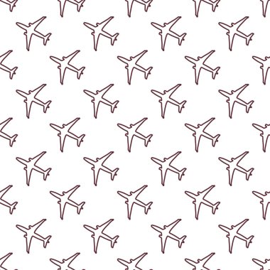 Uçaklar ile Seamless modeli. Tasarım poster ya da baskı için.
