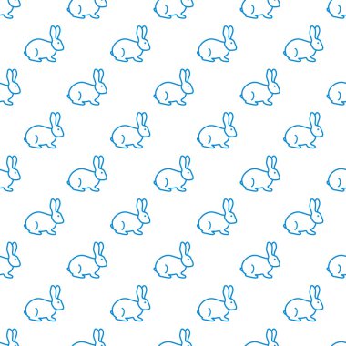 Sorunsuz tavşan deseni. Paskalya tatili. Komik tavşan