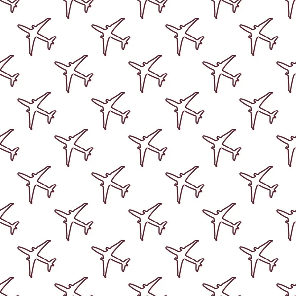 Uçaklar ile Seamless modeli. Tasarım poster ya da baskı için.