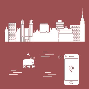 Şehrin bir robot ile teslim. Hızlı ve uygun nakliye. Ücretsiz teslimat.